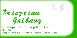 krisztian galbavy business card